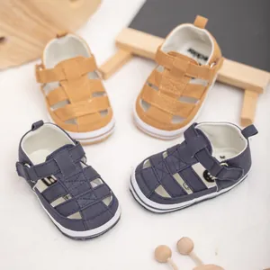Sandales en Toile pour Bébé Semelle Souple Antidérapante Chaussures de Marche pour Nourrissons Respirantes Ajourées Été Chaussures Premiers Pas pour Bébé