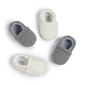 Baby Knit Pre-walker Shoes Soft Sole Anti-slip Slip-on Infant Newborn Cotton Booties For 0-18 Months Boys Girls
