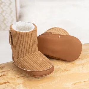 Warme Baby Winterschuhe aus Cord mit weichem Fleece-Futter und rutschfesten Sohlen