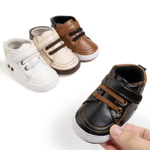 Infant Toddler Sporty Baby Shoes PU Leather Soft Sole First Walkers Anti-Slip Breathable Sneakers For Boys Girls Everyday