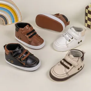 Collection of soft-sole baby sneakers in various colors with secure velcro straps