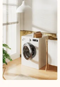 Detail showing machine washable chenille sofa cover with high color fastness in a laundry room