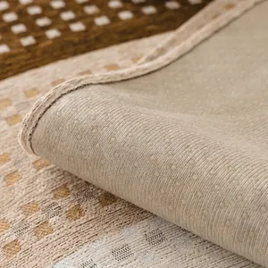 Non-slip chenille sofa cover with silicone grip particles for anti-skid protection