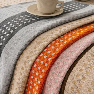 Textured chenille sofa cover showing multiple colors and premium jacquard fabric weave