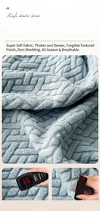 Détail du tissu bleu élastique pour housse de canapé avec test de formaldéhyde zéro