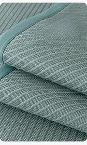 Macro detail of high-density ice vine fabric with woven texture for summer sofa mats