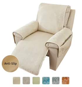 Detailed anti-slip texture of recliner sofa covers available in six modern colors