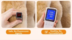 Detailed safety test showing zero formaldehyde and no fluorescent agents on plush sofa cover