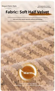 Macro detail of soft thermal velvet sofa cover with horizontal plush striped texture
