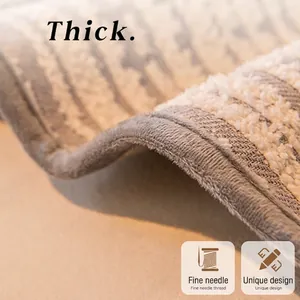 Premium thick grey and white plush sofa cover with detailed reinforced stitching
