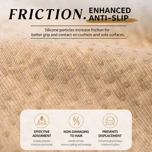 Premium anti-slip sofa cover with dense silicone particles for winter protection
