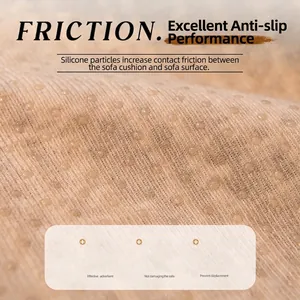Premium anti-slip sofa cover with dense silicone particles for winter protection
