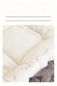 Detail view of anti-slip silicone granules on plush sofa cushion back for enhanced friction