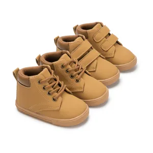 Children Casual PU Leather Soft Sole Sport Shoes Toddlers Boys Girls Fashion Anti-Slip Lightweight Board Shoes Sneakers