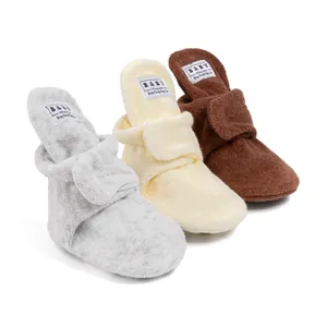 Baby Toddler Shoes Winter Warm Fleece Soft Sole Prewalker Boots For Infant Boys Girls Non-Slip Velcro First Walkers Shoes