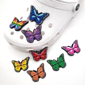 Schmetterling Schuhanhänger PVC Weichgummi Insekt Schuhschnallen Dekorationen Für Clogs Sandalen Zubehör Geschenke Damen Kinder