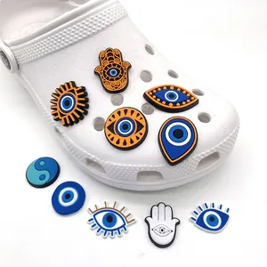 Evil Eye en Hamsa hand schoenbedeltjes van zacht PVC voor klompsandalen decor