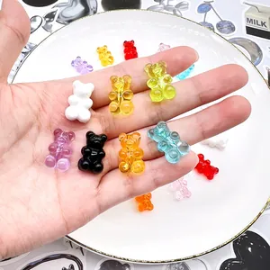 Colorful resin gummy bear charms for DIY garden shoe decoration and hole shoe accessories