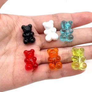 Set of colorful resin gummy bear charms for garden clogs and DIY shoe accessories