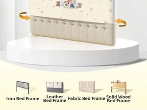Universal elastic headboard cover with animal prints for fabric, wood and leather beds