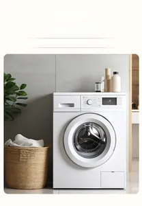 Detail showing machine washable cotton linen sofa cover in laundry room setting