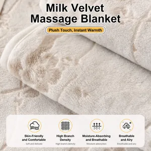Housse de canapé épaisse en velours de lait crème avec motifs à vagues gaufrés