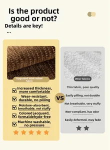 Comparaison entre le jacquard de velours de vison épais et le molleton fin ordinaire