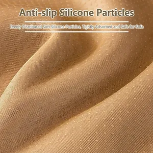 Non-slip chenille sofa cover with anti-skid silicone dots on the textured backing