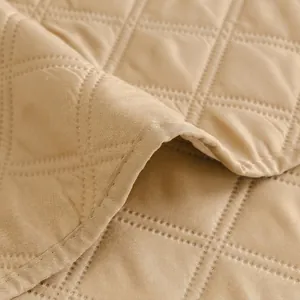 Quilted New Year red linen sofa cushion with diamond stitching and non-slip thickened fabric