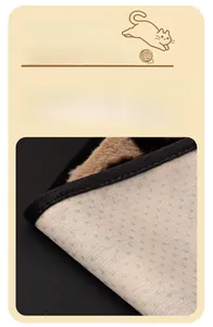 Detail view of anti-slip silicone granules on the plush sofa cushion cover backing