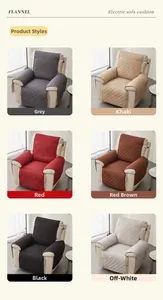 Housse de canapé électrique en flanelle épaisse avec six coloris et motif en losange