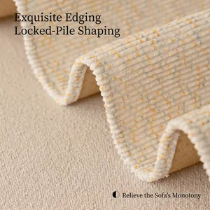 Textured chenille sofa cushion with color dots, thick fabric and neat edges