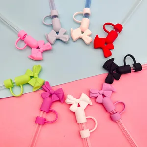 Couvercles de paille en silicone de 10 mm en forme de nœud pour tasses Stanley
