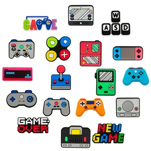 Set di 18 ciondoli per scarpe in PVC a tema console da gioco per decorazione di sabot DIY