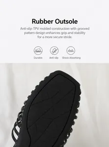 Detail of TPV molded sole with anti-slip grooves and shock-absorbing rubber texture