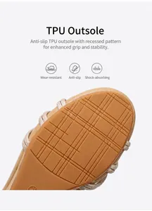 Detailed view of bohemian wedge sandal TPU outsole with non-slip grip texture