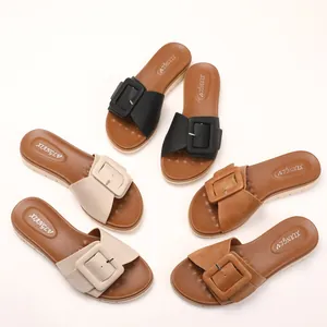 Sandalias bohemias con plataforma para mujer con hebilla cuadrada en tres colores