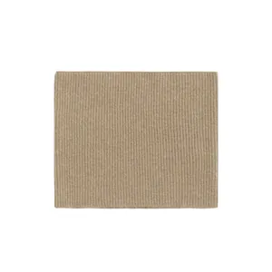 Minimalist khaki ribbed knit neck warmer for winter warmth with thick textured fabric