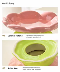 Détail macro du bol en céramique tulipe avec glaçage lisse et base creuse stable