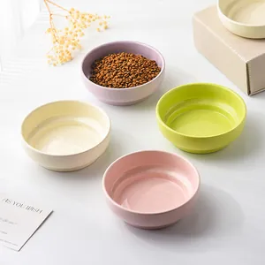 Ciotole per animali in ceramica colori macaron con supporto rialzato per cani