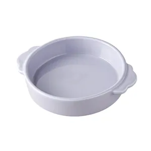 Lavender ceramic pet bowl with handles and ergonomic neck protection stand for cats