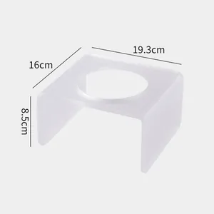 Frosted Acryl Haustier Napfhalter Maße 19,3x16x8,5cm mit einlochartigem U-förmigem Design