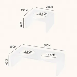 Moderner Acryl Futternapfständer Einzeilig Zweizeilig Transparent Futterstation Für Katzen Kleine Hunde Nackenschutz
