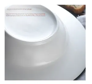 Detailed close-up of unglazed ceramic plate base for anti-slip and scratch resistance