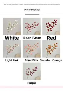 Detailed color options of realistic lantern fruit artificial flower stems for home decor