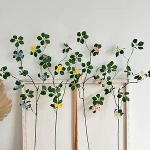 Rama de Flor de Hoja de Loto de Seda Artificial Estilo Zen Verdor Decoración del Hogar Nórdica Boda Fiesta Accesorios de Fotografía Floral