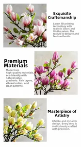 Détail de pétales de magnolia artificiels imprimés en 3D avec dégradés de couleurs réalistes