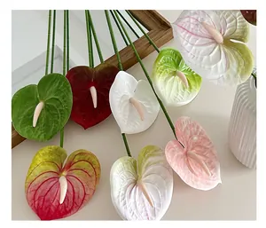 Detail van 3D-geprinte kunstmatige anthurium bloemen met realistische textuur en kleur