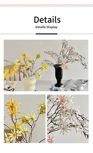 Dettaglio macro di petali di margherite artificiali gialle e bianche in seta reale