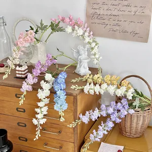 Vibrant faux larkspur flowers in multiple colors for elegant home and wedding decor